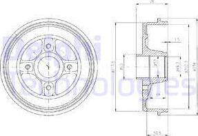 Delphi BF480 - Tamburo freno autozon.pro