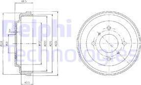 Delphi BF481 - Tamburo freno autozon.pro