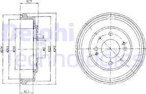 Delphi BF482 - Tamburo freno autozon.pro