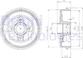 Delphi BF427 - Tamburo freno autozon.pro