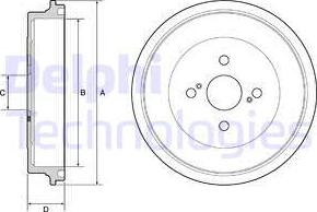 Delphi BF560 - Tamburo freno autozon.pro