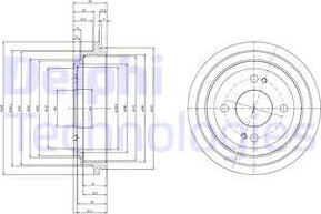 Delphi BF516 - Tamburo freno autozon.pro