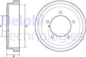 Delphi BF531 - Tamburo freno autozon.pro