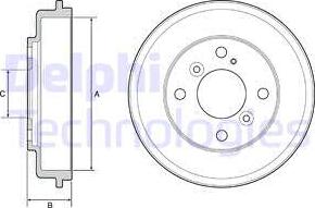 Delphi BF525 - Tamburo freno autozon.pro