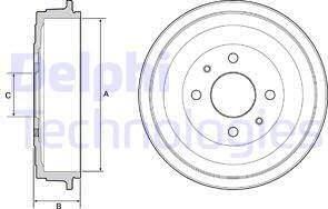 Delphi BF528 - Tamburo freno autozon.pro