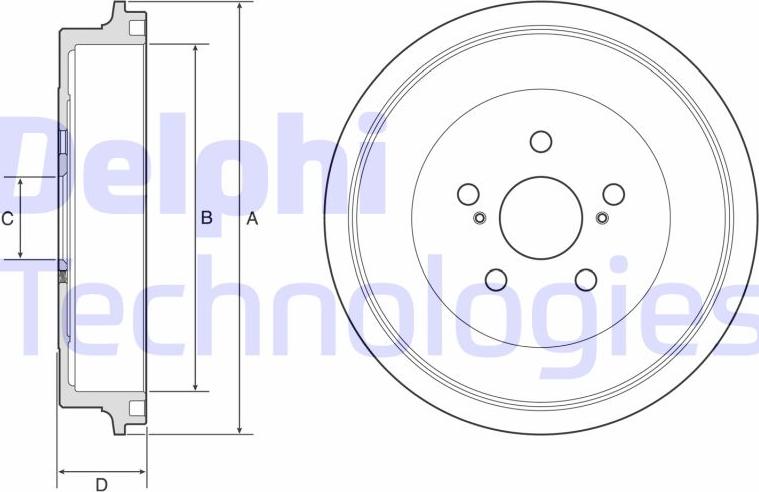 Delphi BF610 - Tamburo freno autozon.pro