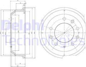 Delphi BF8 - Tamburo freno autozon.pro