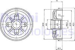 Delphi BF359 - Tamburo freno autozon.pro