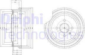 Delphi BF367 - Tamburo freno autozon.pro