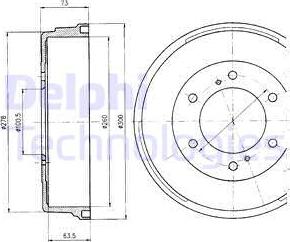 Delphi BF241 - Tamburo freno autozon.pro