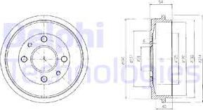 Delphi BF200 - Tamburo freno autozon.pro