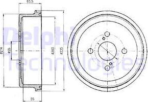 Delphi BF278 - Tamburo freno autozon.pro