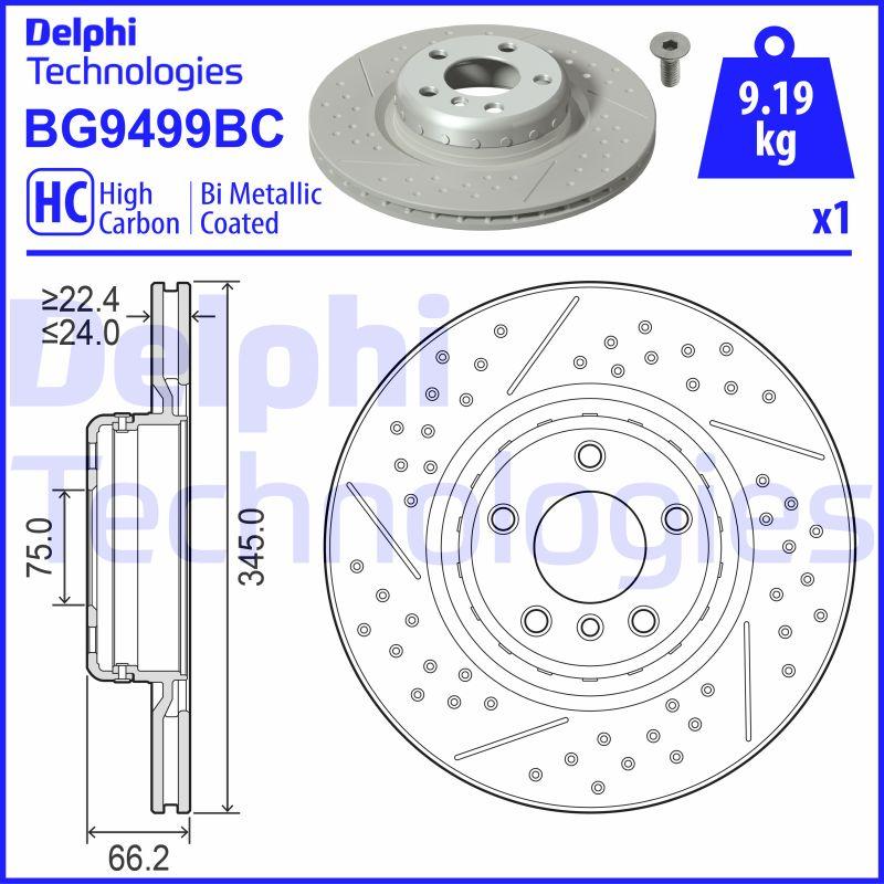 Delphi BG9499BC - Discofreno autozon.pro