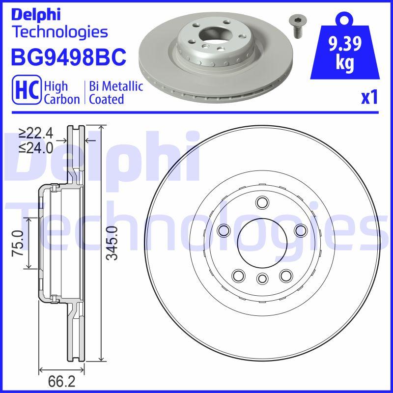 Delphi BG9498BC - Discofreno autozon.pro