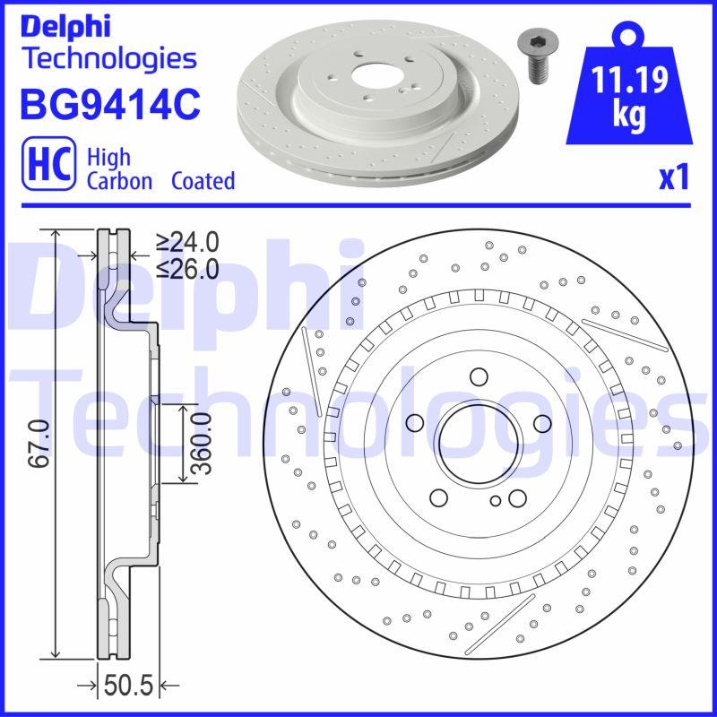 Delphi BG9414C - Discofreno autozon.pro