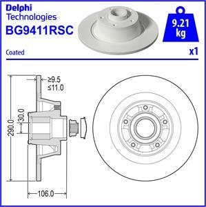 Delphi BG9411RSC - Discofreno autozon.pro