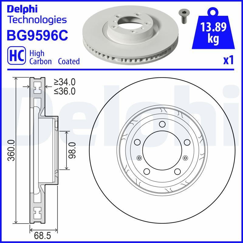 Delphi BG9596C - Discofreno autozon.pro