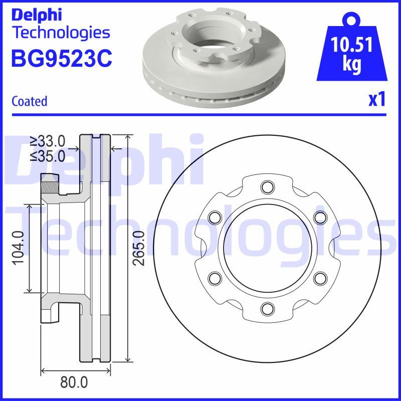 Delphi BG9523C - Discofreno autozon.pro