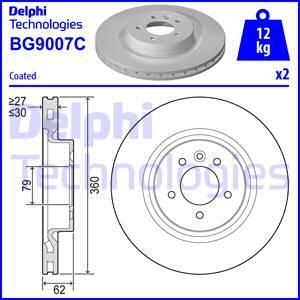 Delphi BG9007C-18B1 - Discofreno autozon.pro