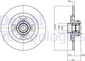 Delphi BG9025RS - Discofreno autozon.pro