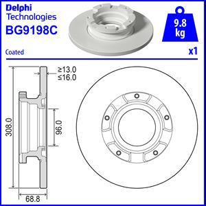 Delphi BG9198C - Discofreno autozon.pro