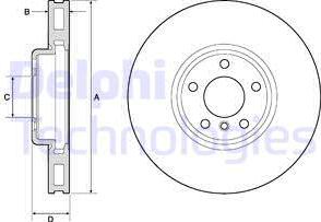 Delphi BG9155C-19B1 - Discofreno autozon.pro