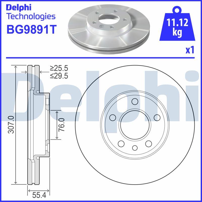 Delphi BG9891T - Discofreno autozon.pro