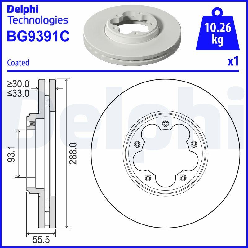 Delphi BG9391C - Discofreno autozon.pro