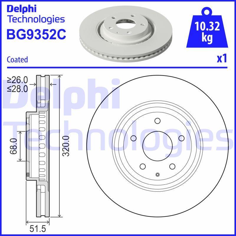 Delphi BG9352C - Discofreno autozon.pro