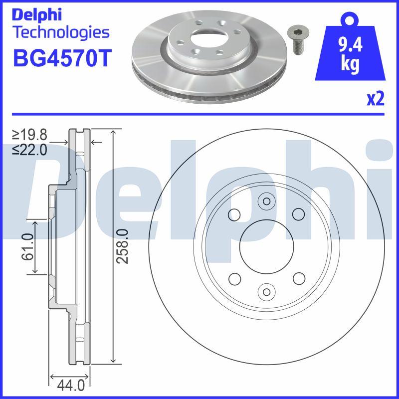 Delphi BG4570T - Discofreno autozon.pro