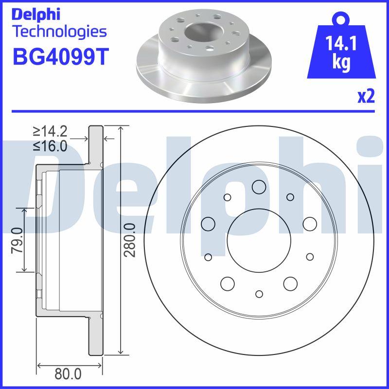 Delphi BG4099T - Discofreno autozon.pro