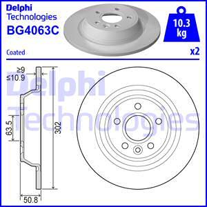 Delphi BG4063C-18B1 - Discofreno autozon.pro