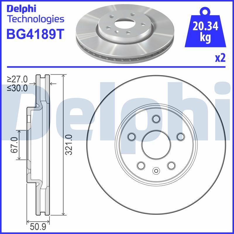 Delphi BG4189T - Discofreno autozon.pro