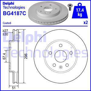 Delphi BG4187C-18B1 - Discofreno autozon.pro