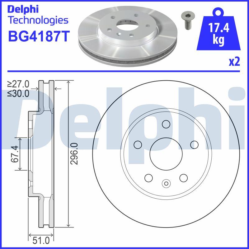 Delphi BG4187T - Discofreno autozon.pro