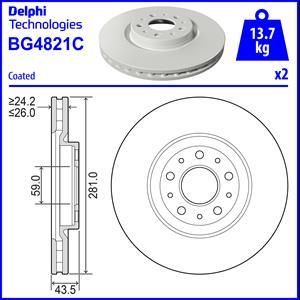 Delphi BG4821C - Discofreno autozon.pro