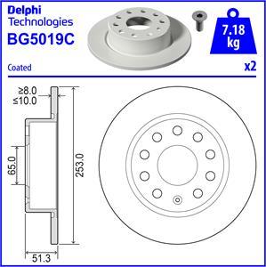 Delphi BG5019C-18B1 - Discofreno autozon.pro