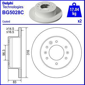 Delphi BG5028C - Discofreno autozon.pro