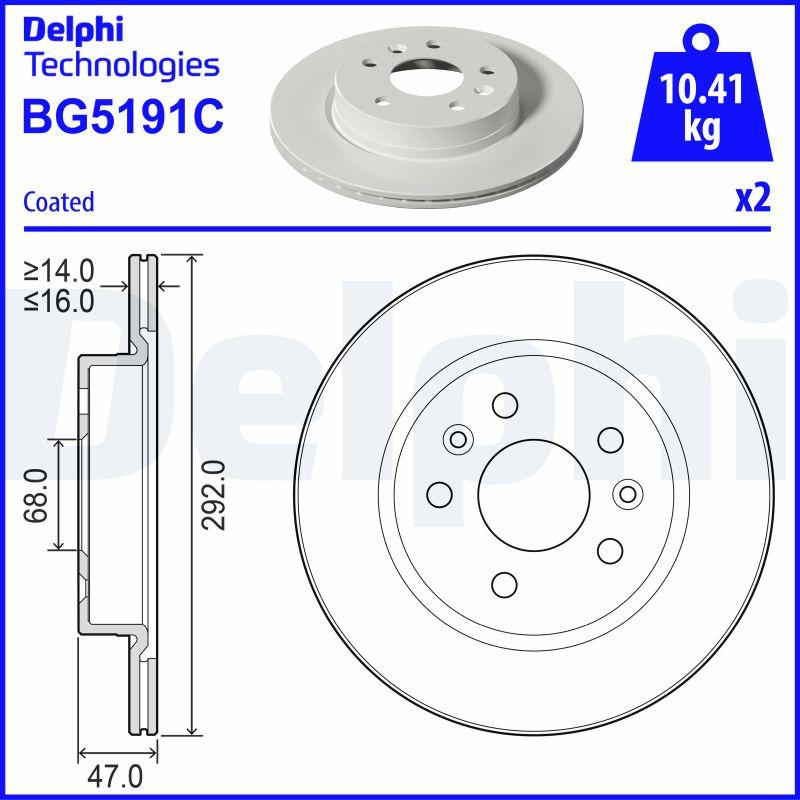 Delphi BG5191C - Discofreno autozon.pro