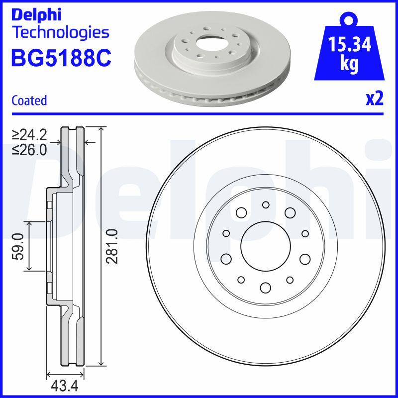 Delphi BG5188C - Discofreno autozon.pro