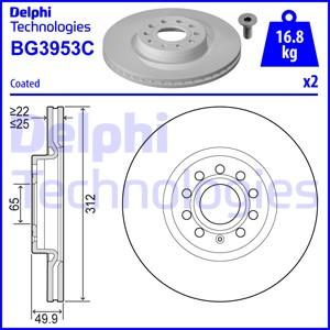 Delphi BG3953C-18B1 - Discofreno autozon.pro