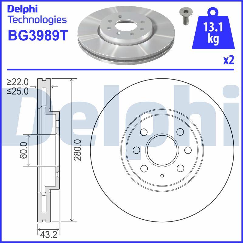 Delphi BG3989T - Discofreno autozon.pro