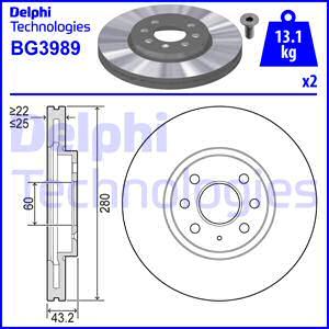 Delphi BG3989 - Discofreno autozon.pro