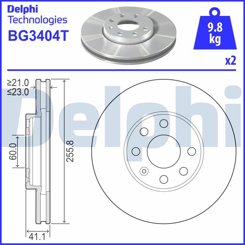 Delphi BG3404T - Discofreno autozon.pro