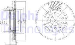 Delphi BG3405C - Discofreno autozon.pro