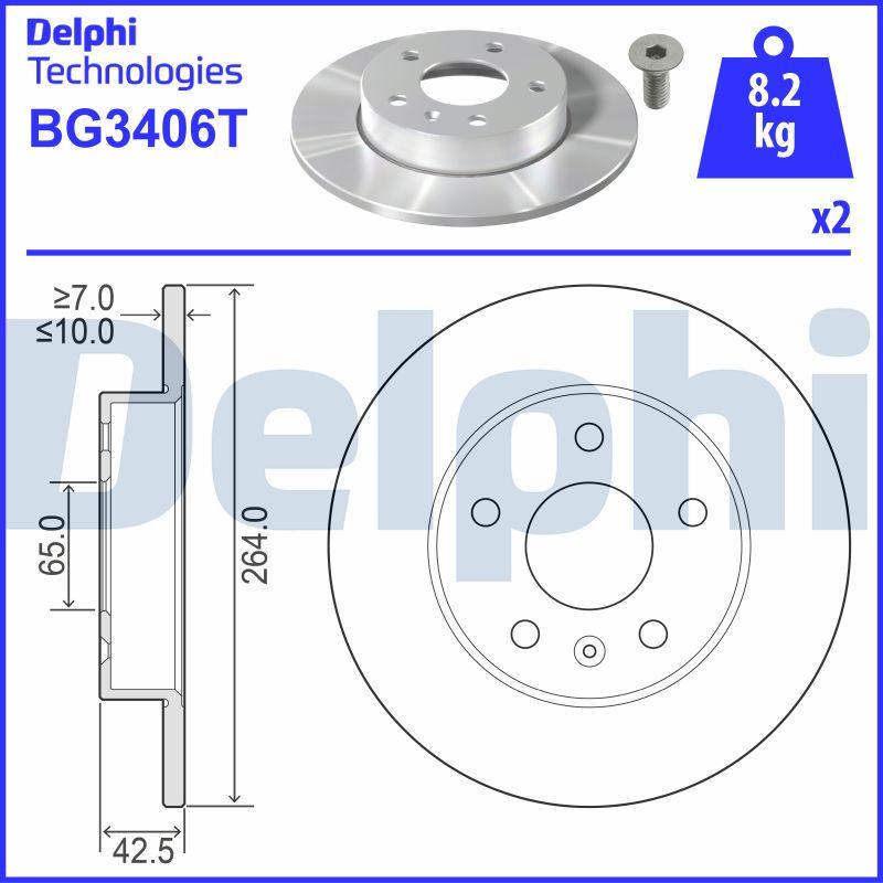 Delphi BG3406T - Discofreno autozon.pro