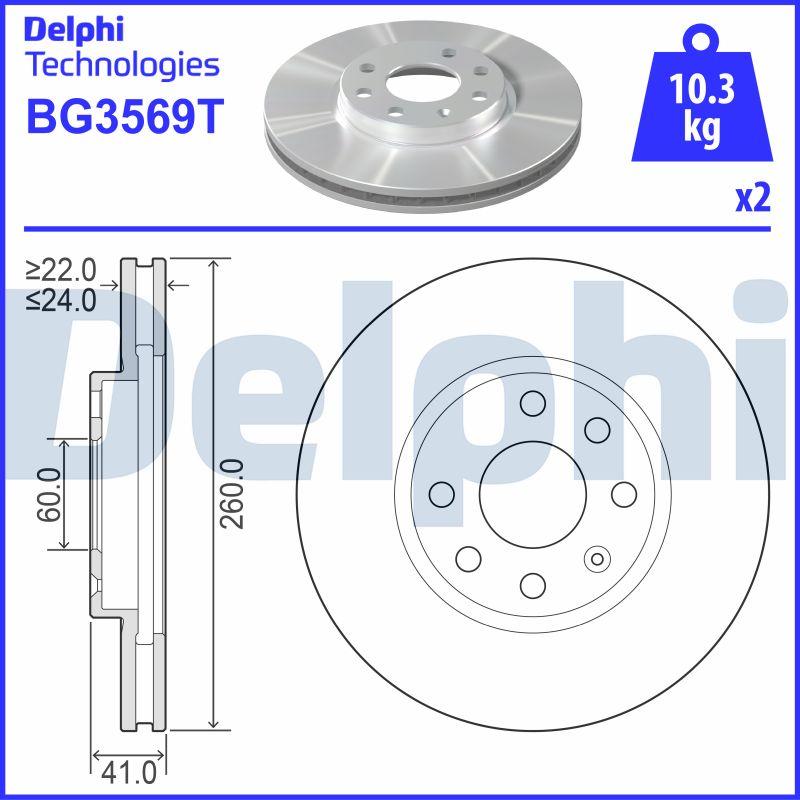 Delphi BG3569T - Discofreno autozon.pro