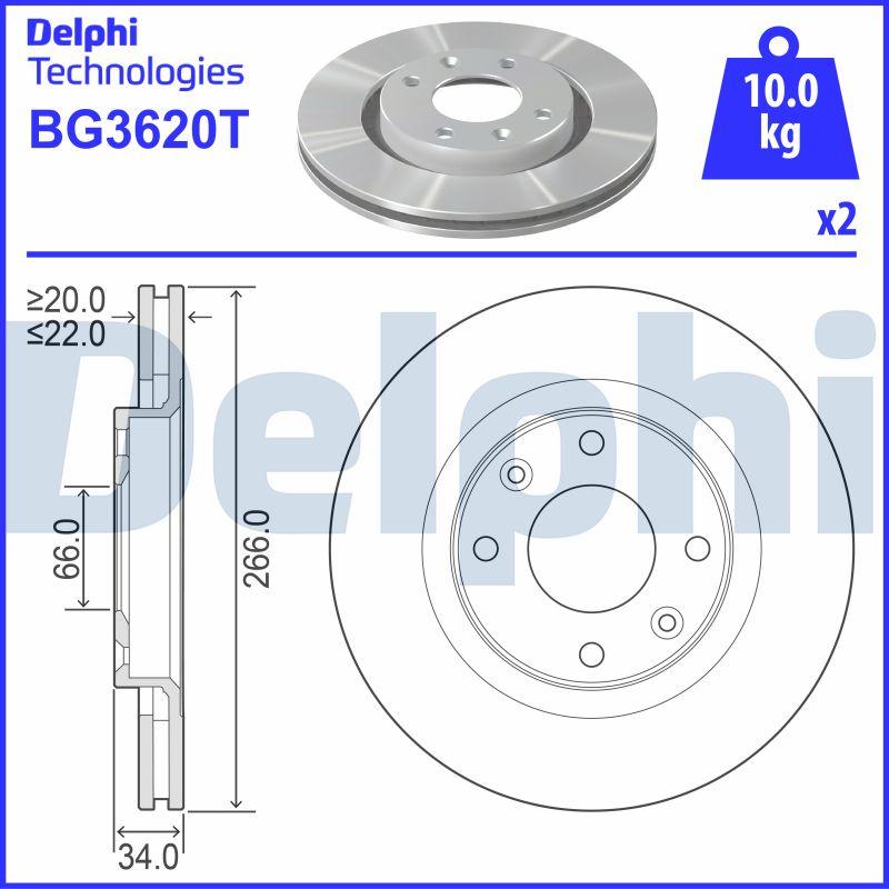 Delphi BG3620T - Discofreno autozon.pro