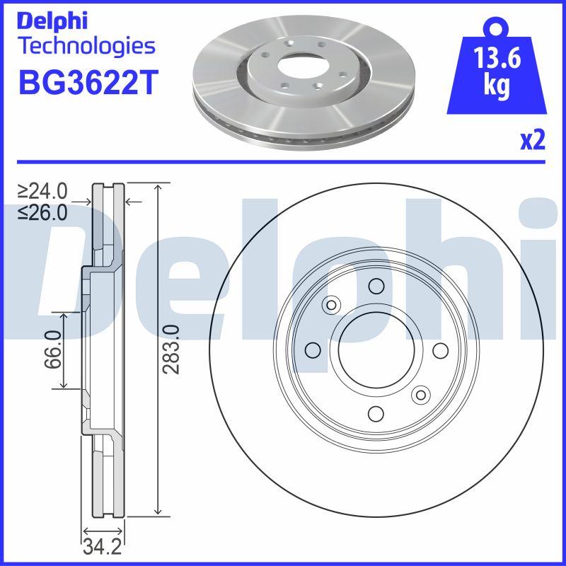 Delphi BG3622T - Discofreno autozon.pro