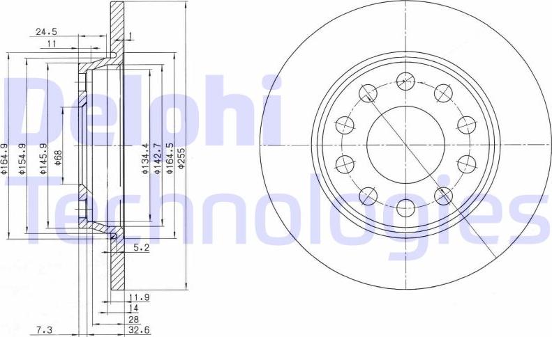 Delphi BG3674C - Discofreno autozon.pro